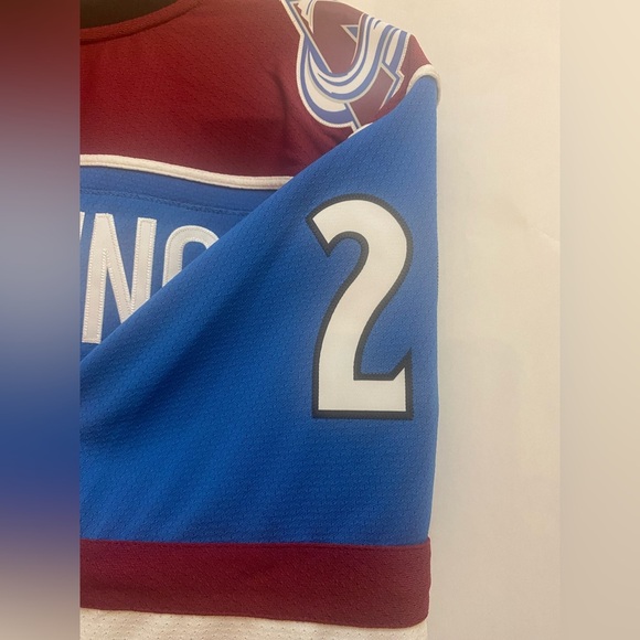 NWT Mitchell Ness NHL Nathan MacKinnon Colorado Avalanche Hockey Jersey Small - Picture 9 of 13
